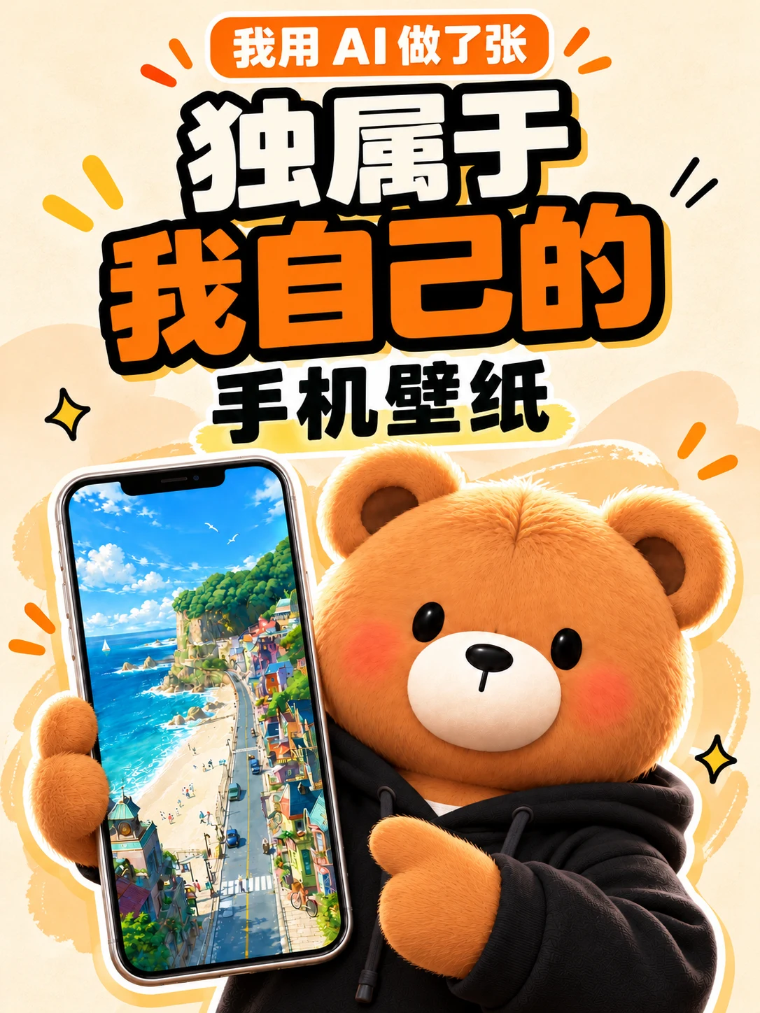 AI 专属手机壁纸教程的实际竖版封面